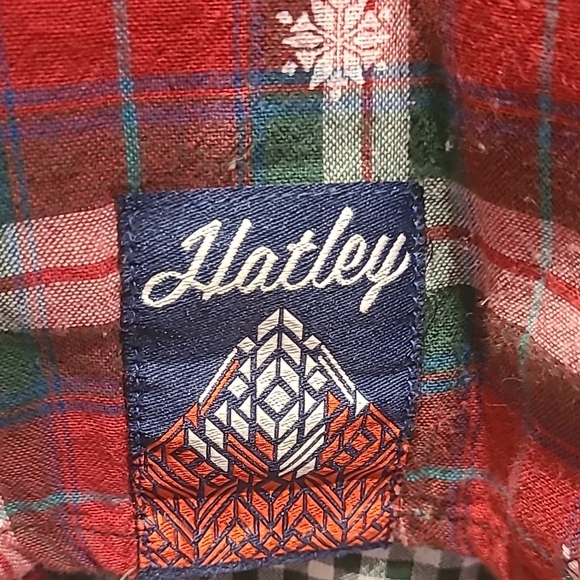 Hatley Red and White Plaid Button Down Shirt Large - Picture 4 of 12